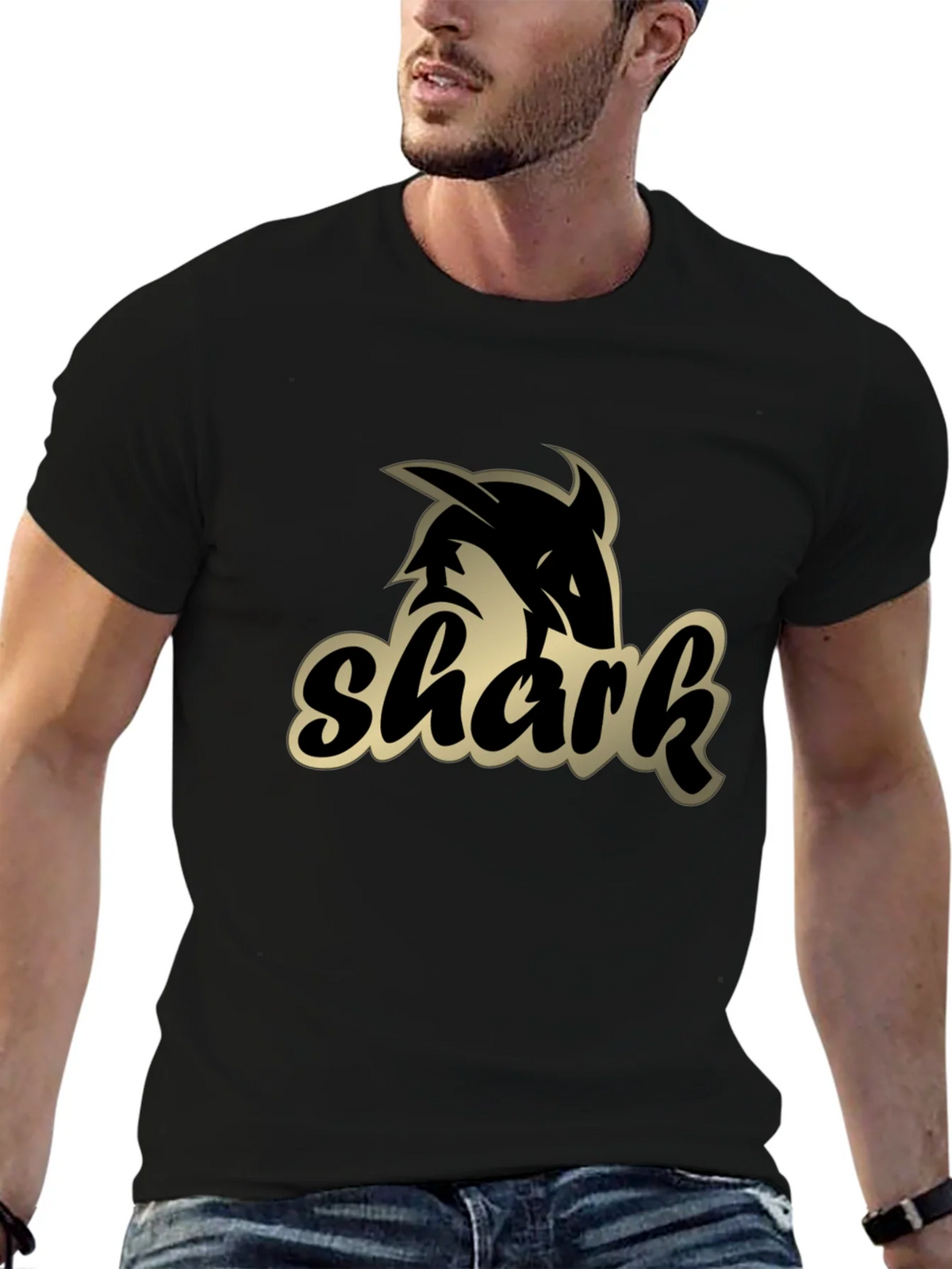 Shark Graphic Black T-Shirt product image 4