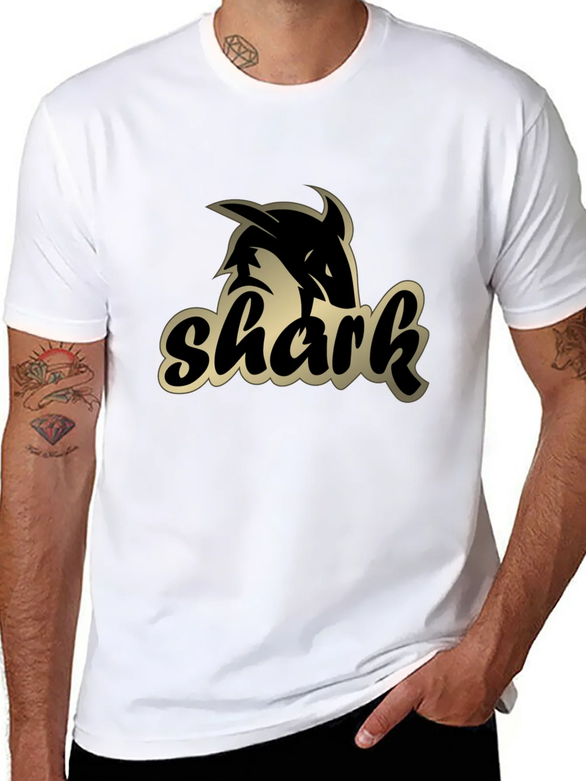 Shark Graphic Black T-Shirt product image 5