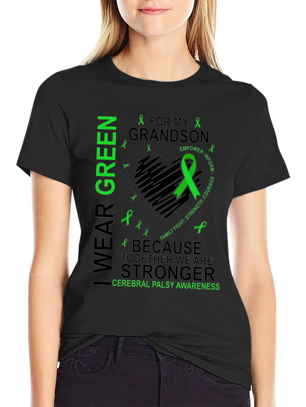 I Wear Green for My Grandson Cerebral Palsy Awareness product image 2