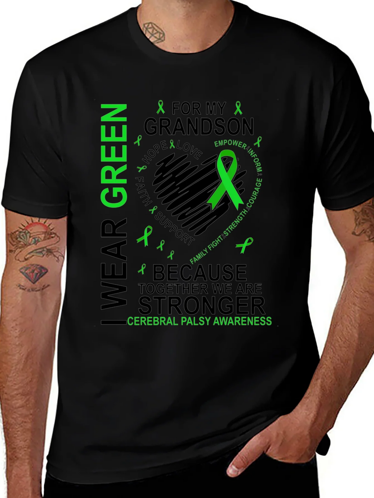 I Wear Green for My Grandson Cerebral Palsy Awareness product image 1