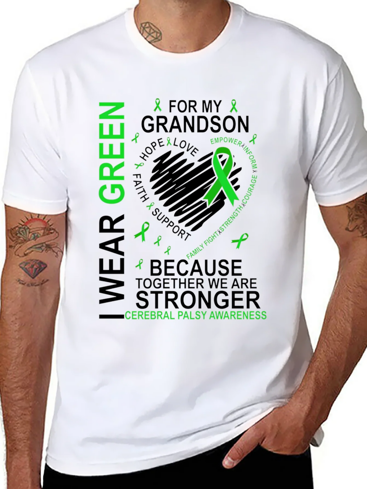 I Wear Green for My Grandson Cerebral Palsy Awareness product image 7