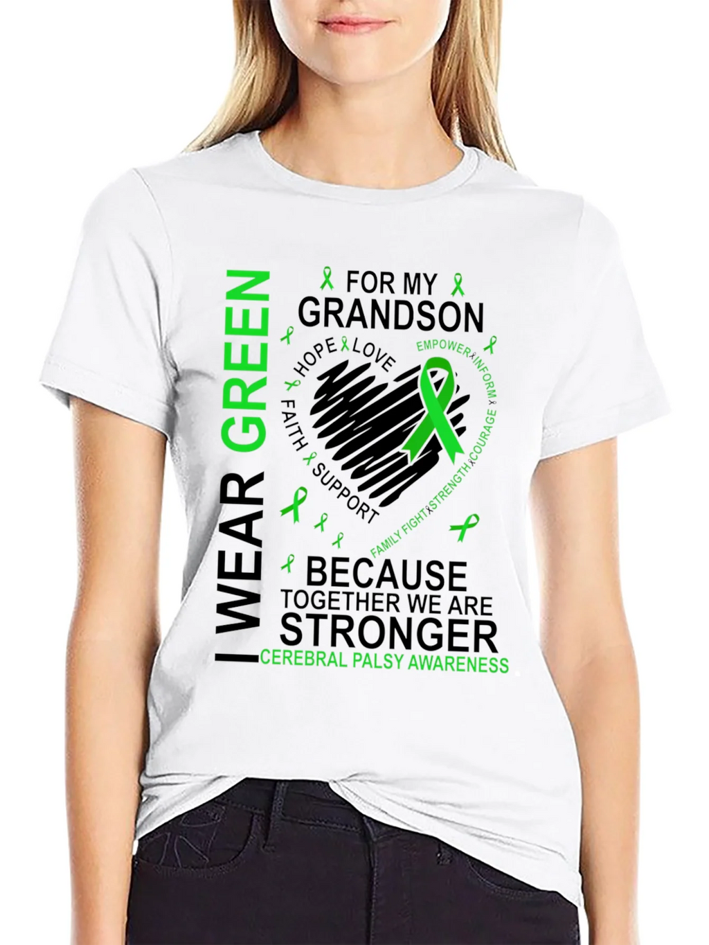 I Wear Green for My Grandson Cerebral Palsy Awareness product image 8