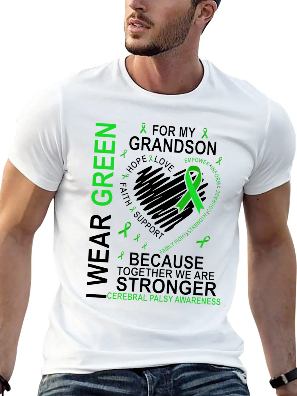 I Wear Green for My Grandson Cerebral Palsy Awareness product image 12