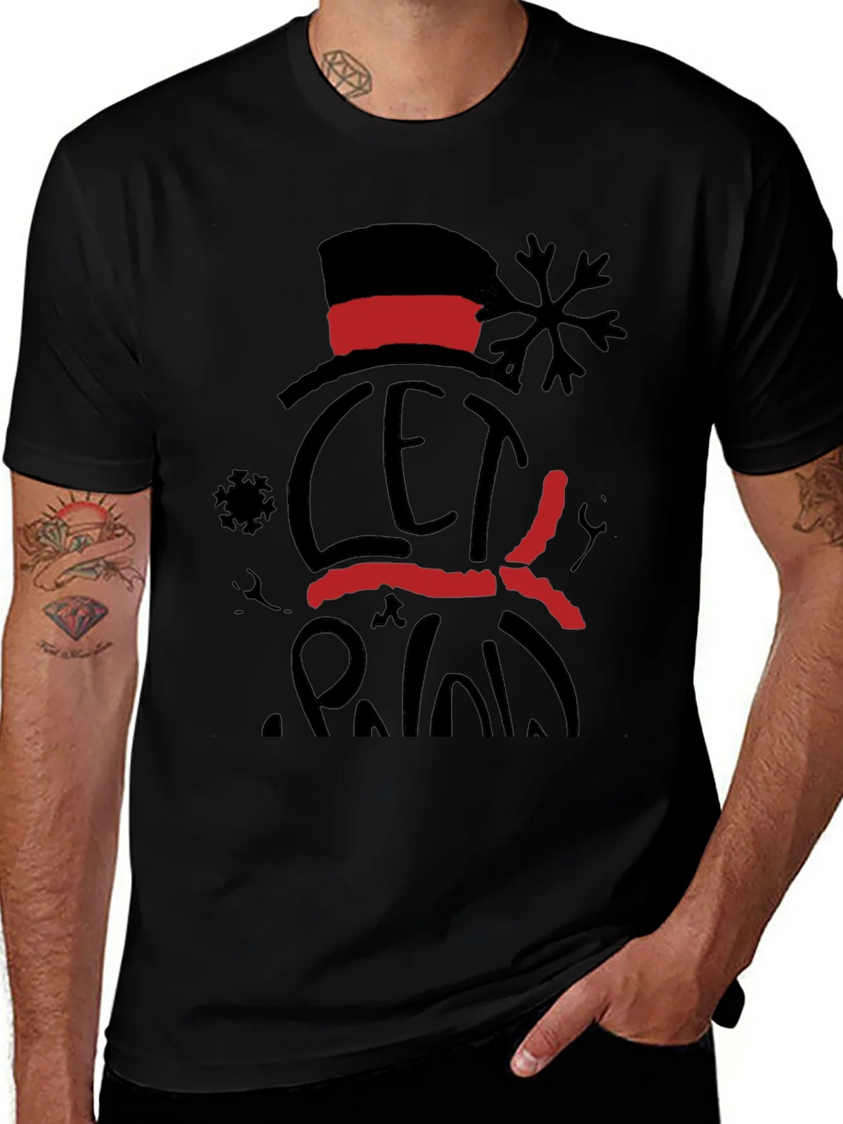 Festive Snowman Graphic Tee - Let it Snow product image 1