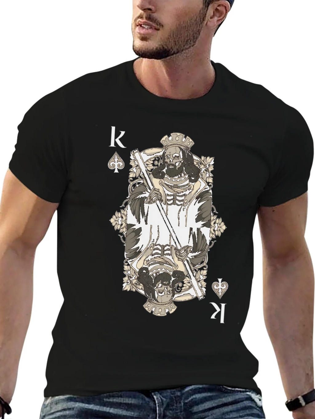 King of Spades T-Shirt - Grim Reaper Design product image 6
