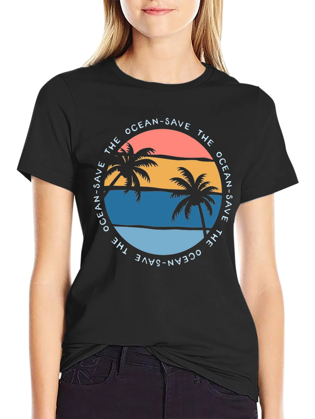 Save the Ocean Graphic Tee - Tropical Vibe product image 1