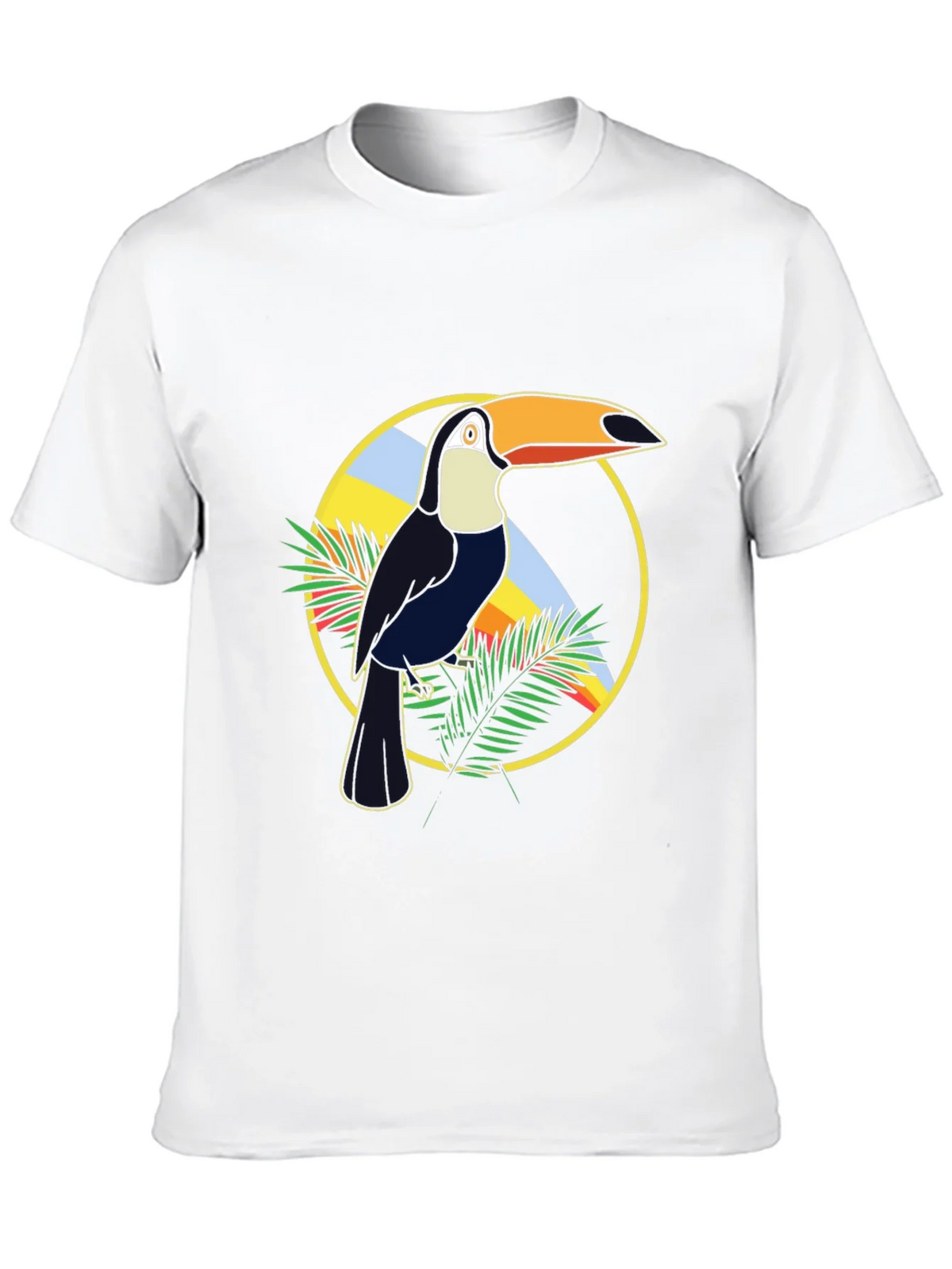 Tropical Toucan Graphic Tee - Black Cotton T-Shirt product image 9