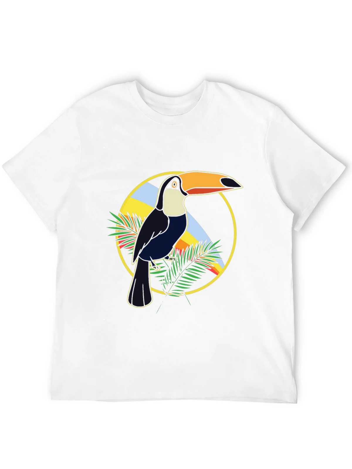 Tropical Toucan Graphic Tee - Black Cotton T-Shirt product image 11