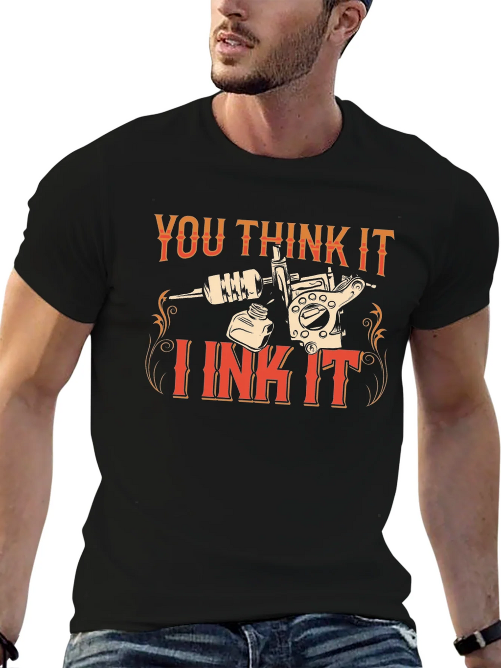 You Think It I Ink It Tattoo Artist Graphic Tee product image 4
