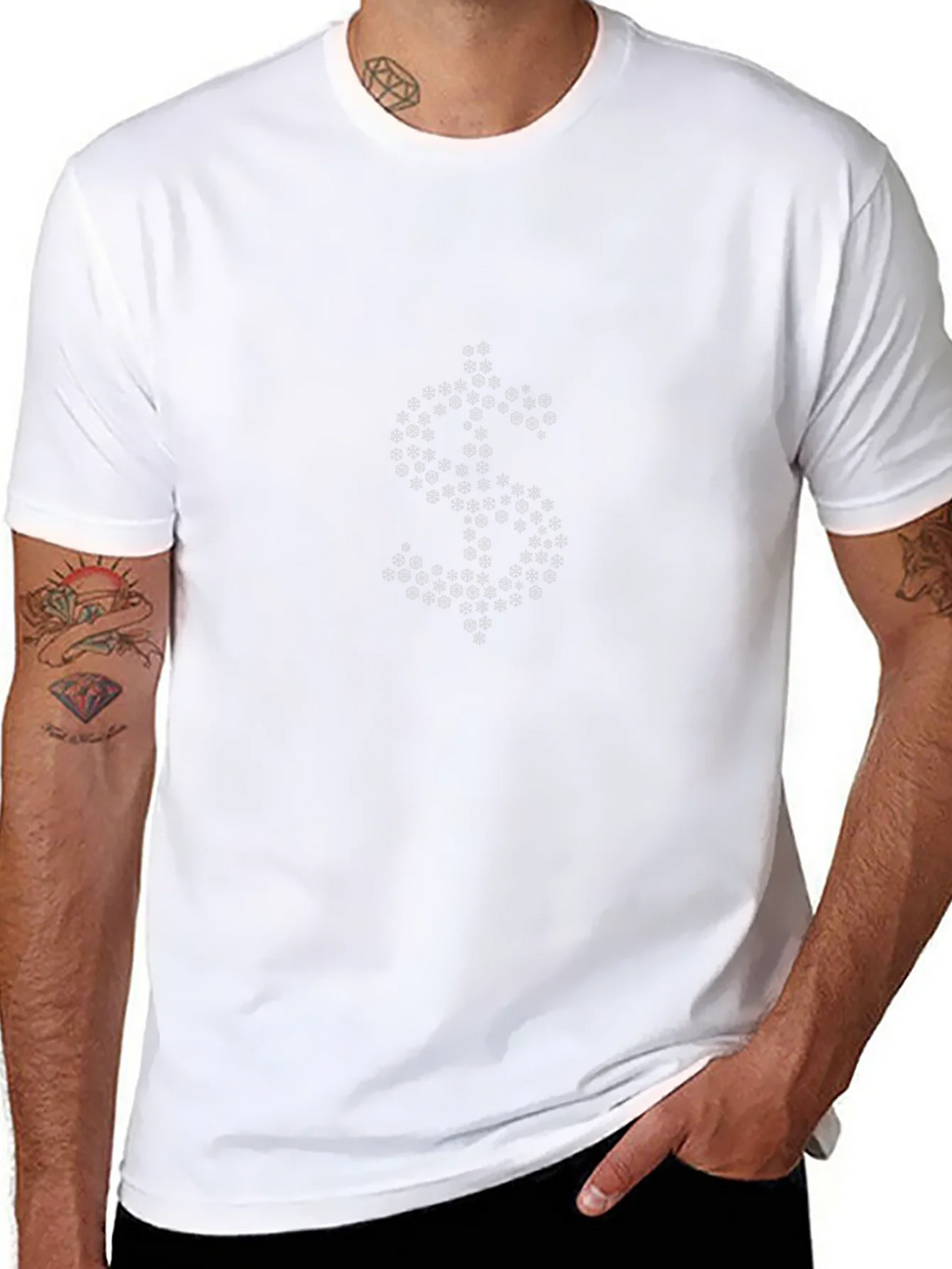 Dollar Sign Hexagon Pattern T-Shirt product image 4