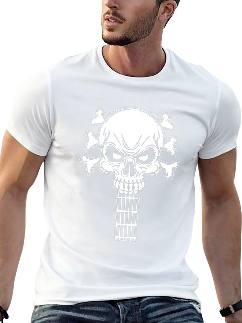 Skull & Bones Guitar Cage T-Shirt - Black product image 12