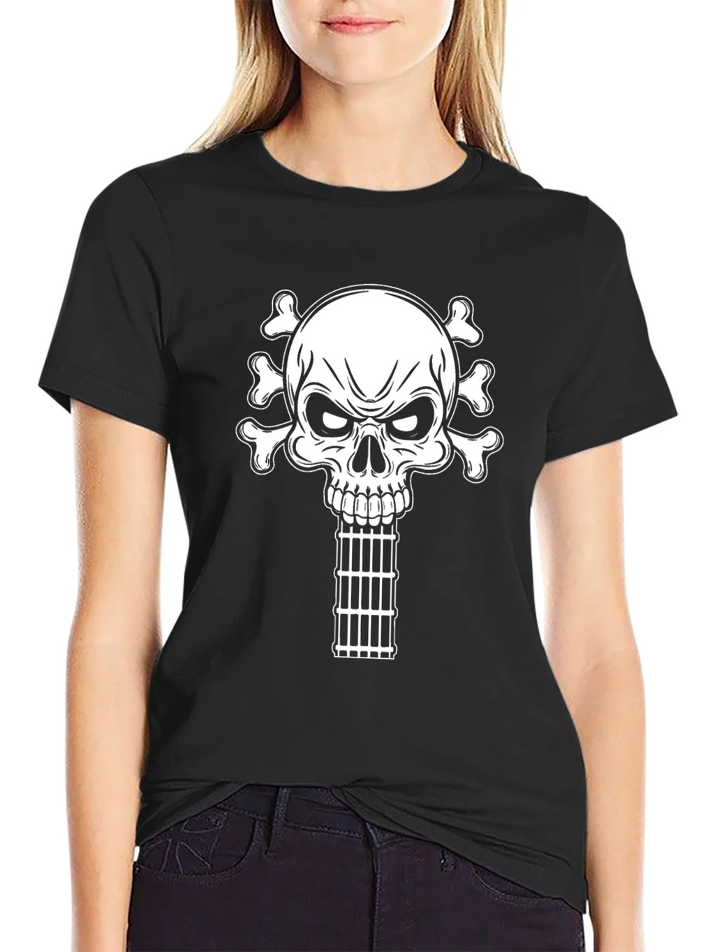 Skull & Bones Guitar Cage T-Shirt - Black product image 2