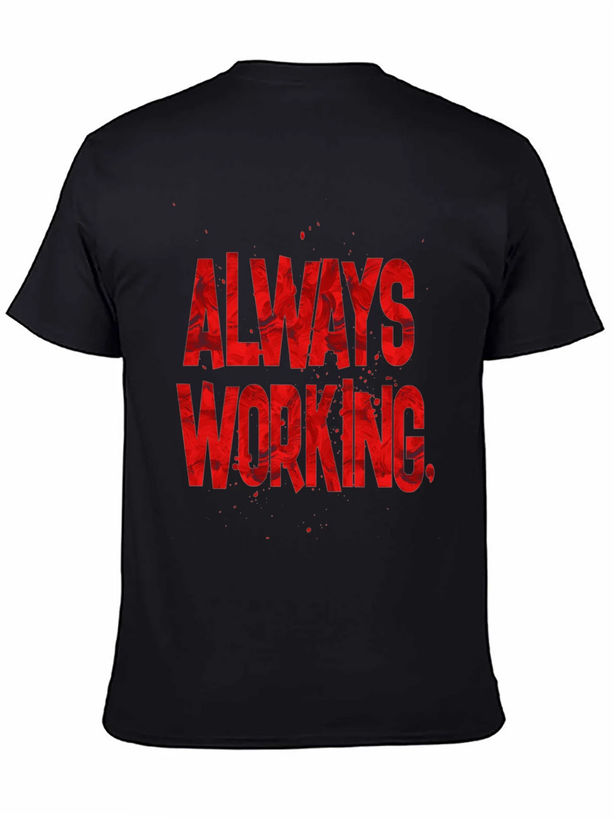 Always Working Graphic Tee - Black Cotton Blend product image 4