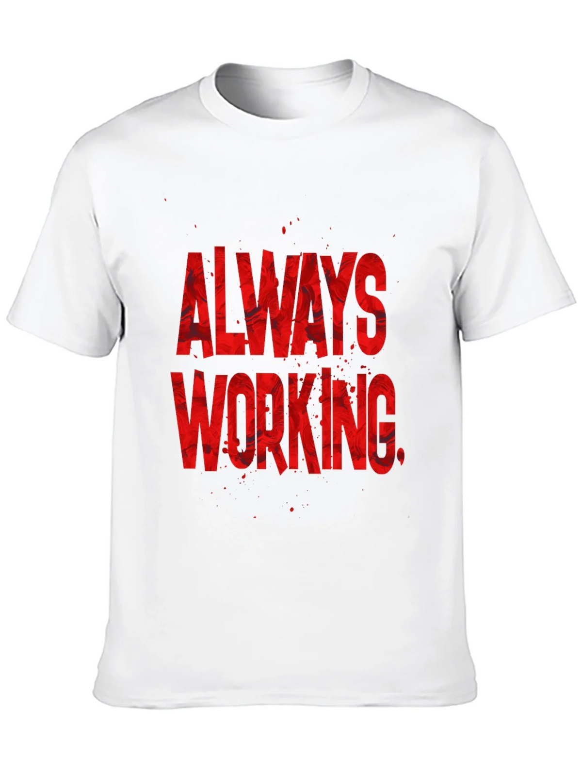Always Working Graphic Tee - Black Cotton Blend product image 9