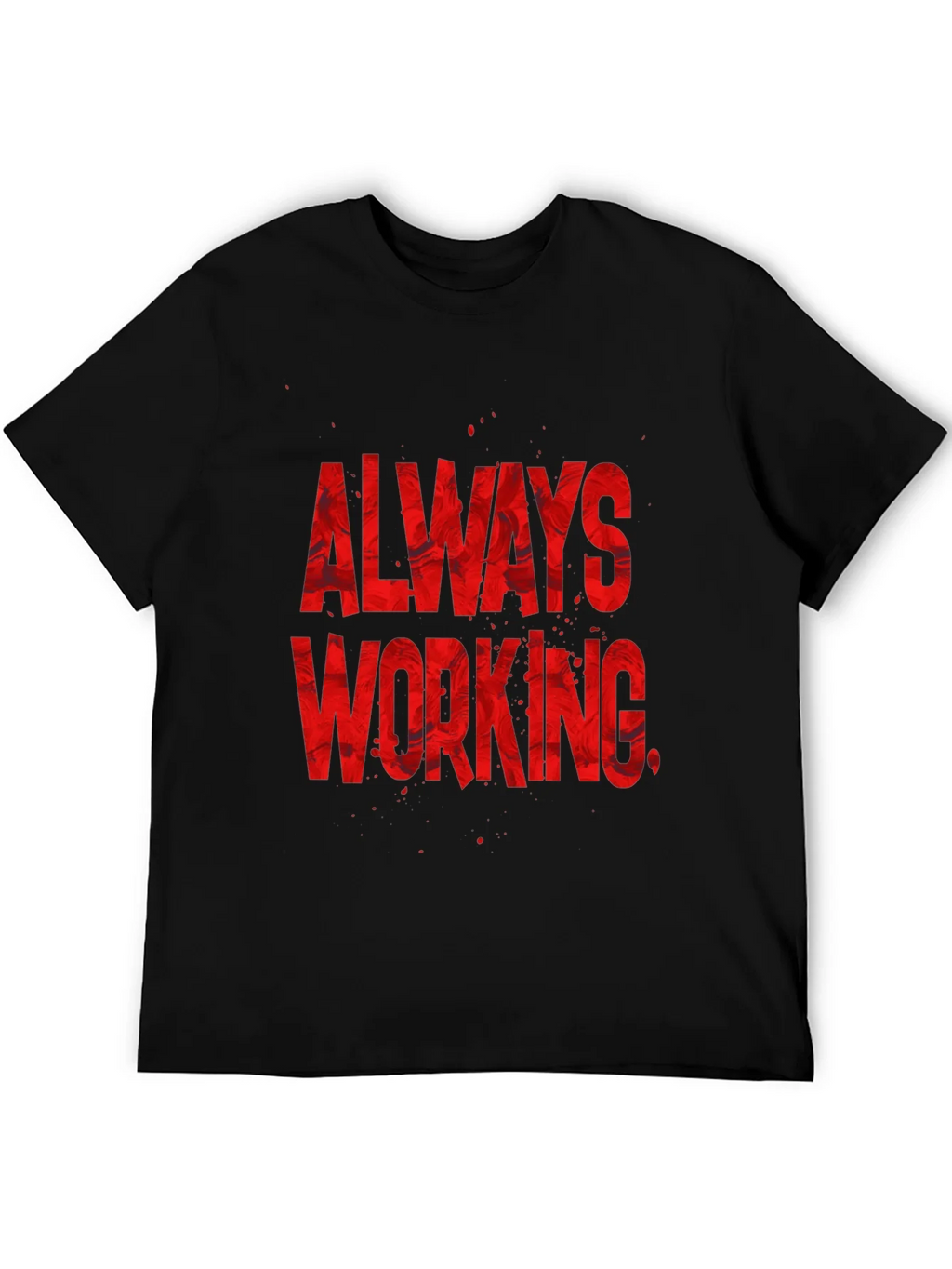 Always Working Graphic Tee - Black Cotton Blend product image 5
