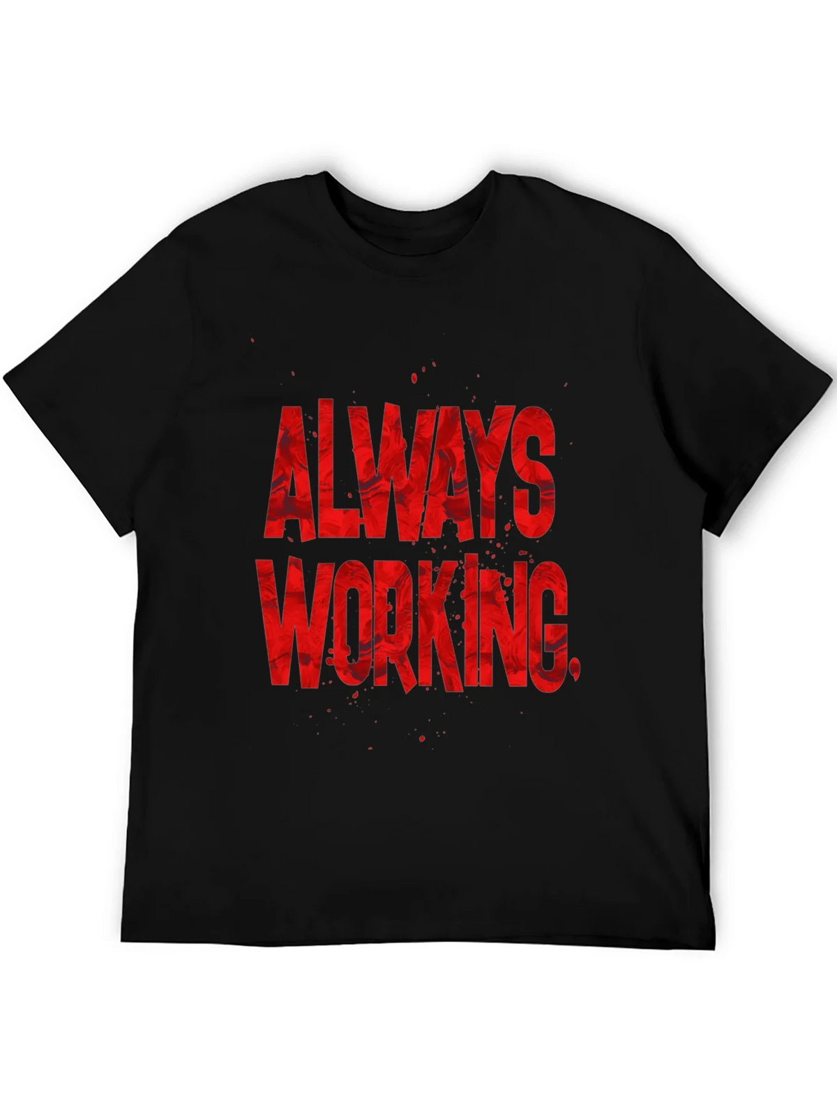 Always Working Graphic Tee - Black Cotton Blend product image 5