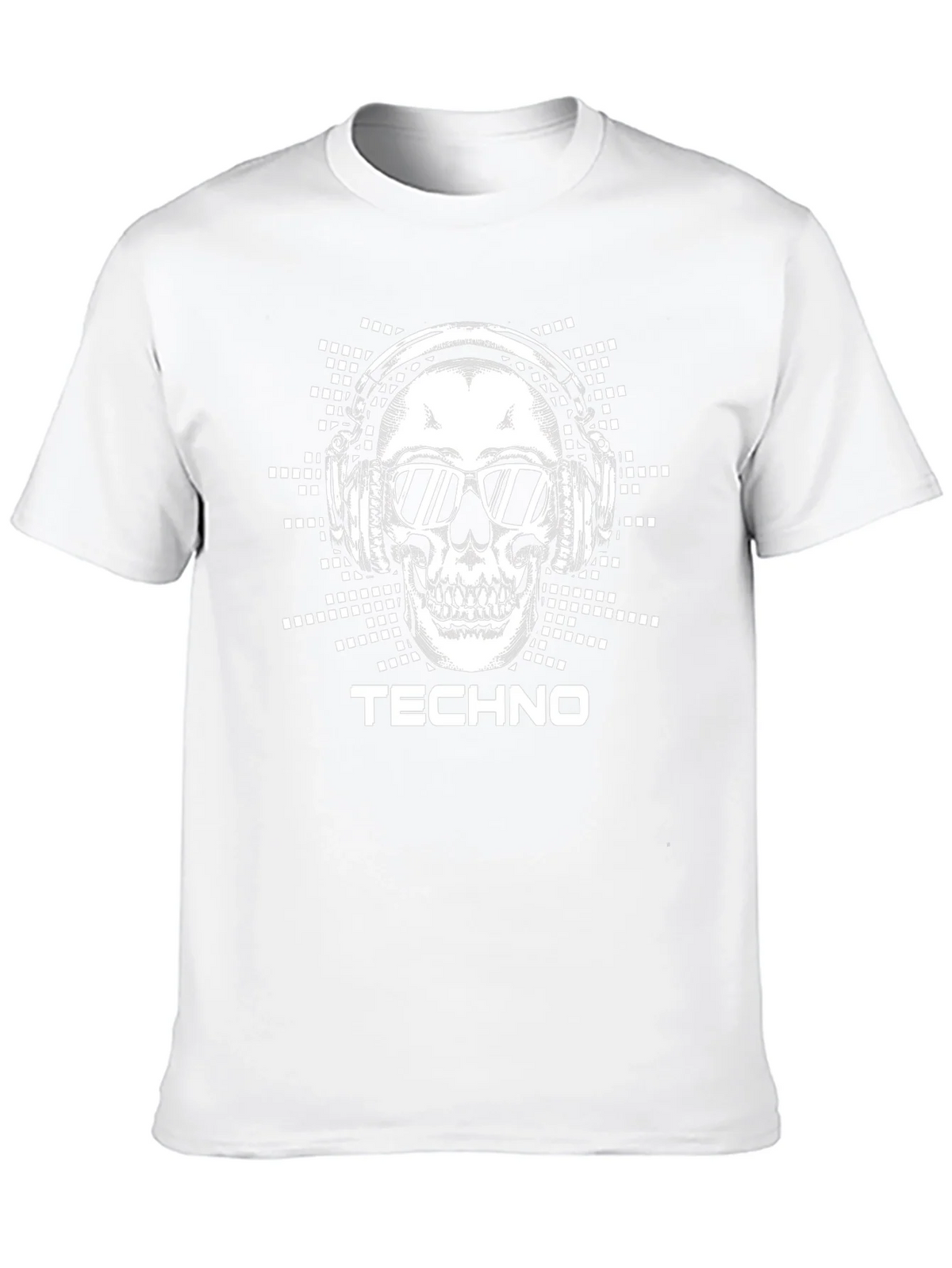 Techno Skull T-Shirt - DJ Wearing Headphones product image 9