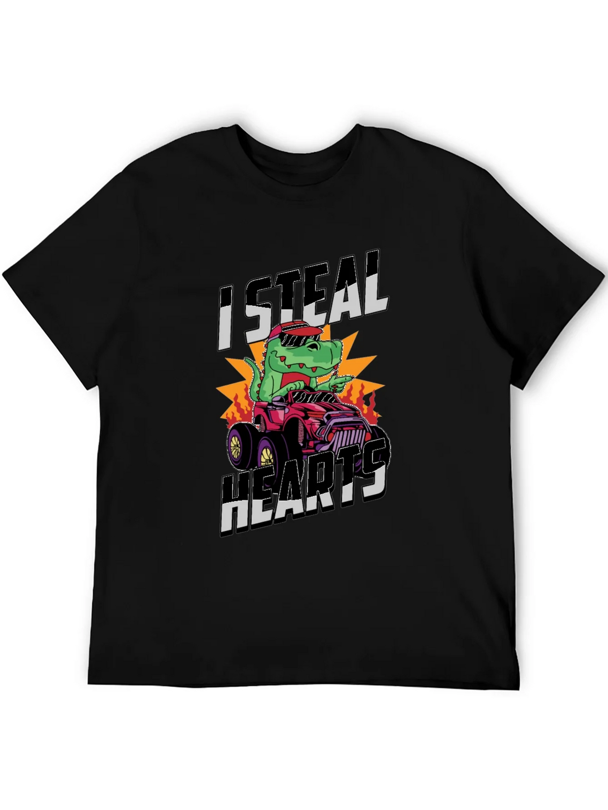 I Steal Hearts Dinosaur Monster Truck Graphic Tee product image 5