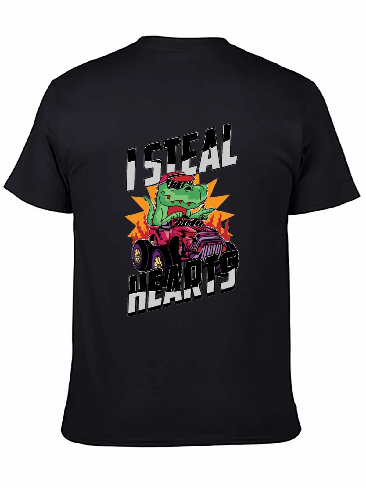 I Steal Hearts Dinosaur Monster Truck Graphic Tee product image 4