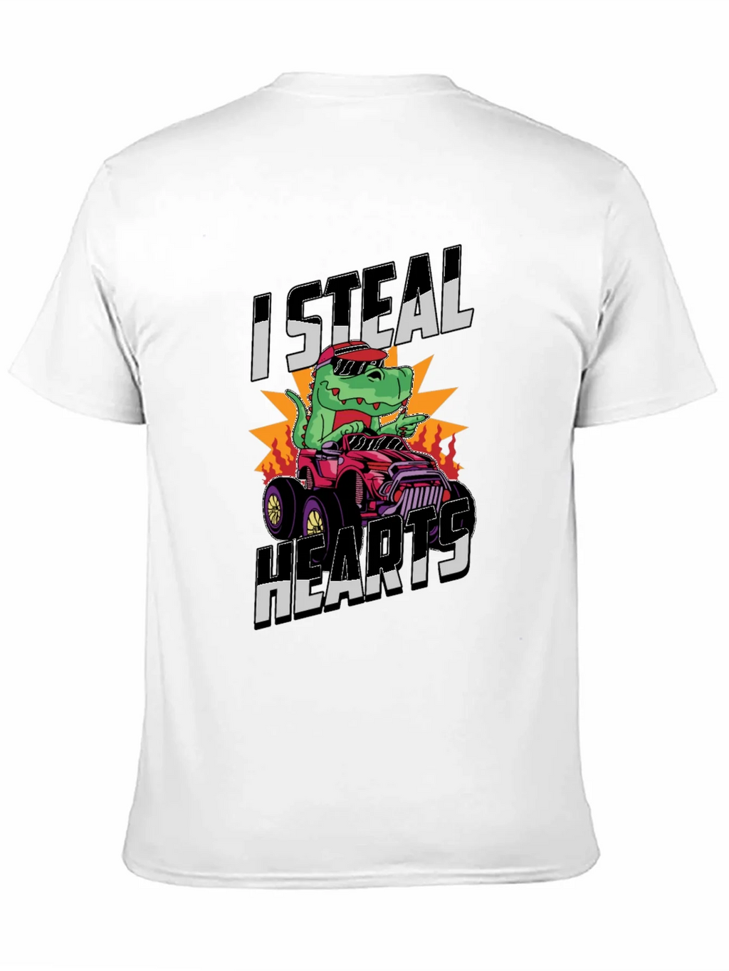 I Steal Hearts Dinosaur Monster Truck Graphic Tee product image 10