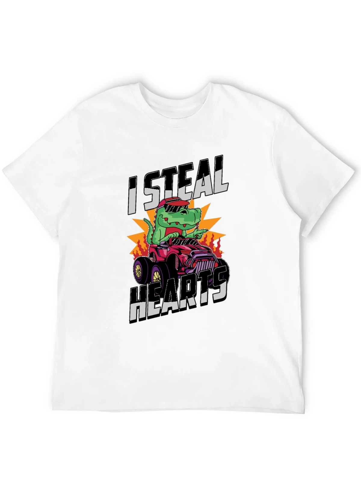 I Steal Hearts Dinosaur Monster Truck Graphic Tee product image 11