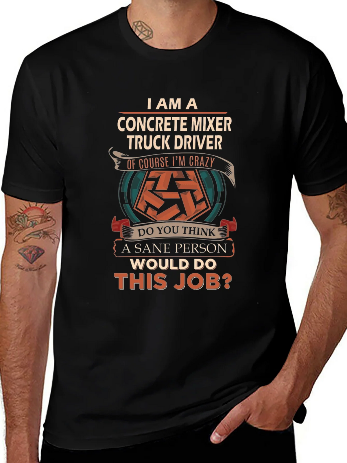 Crazy Concrete Mixer Truck Driver T-Shirt product image 1