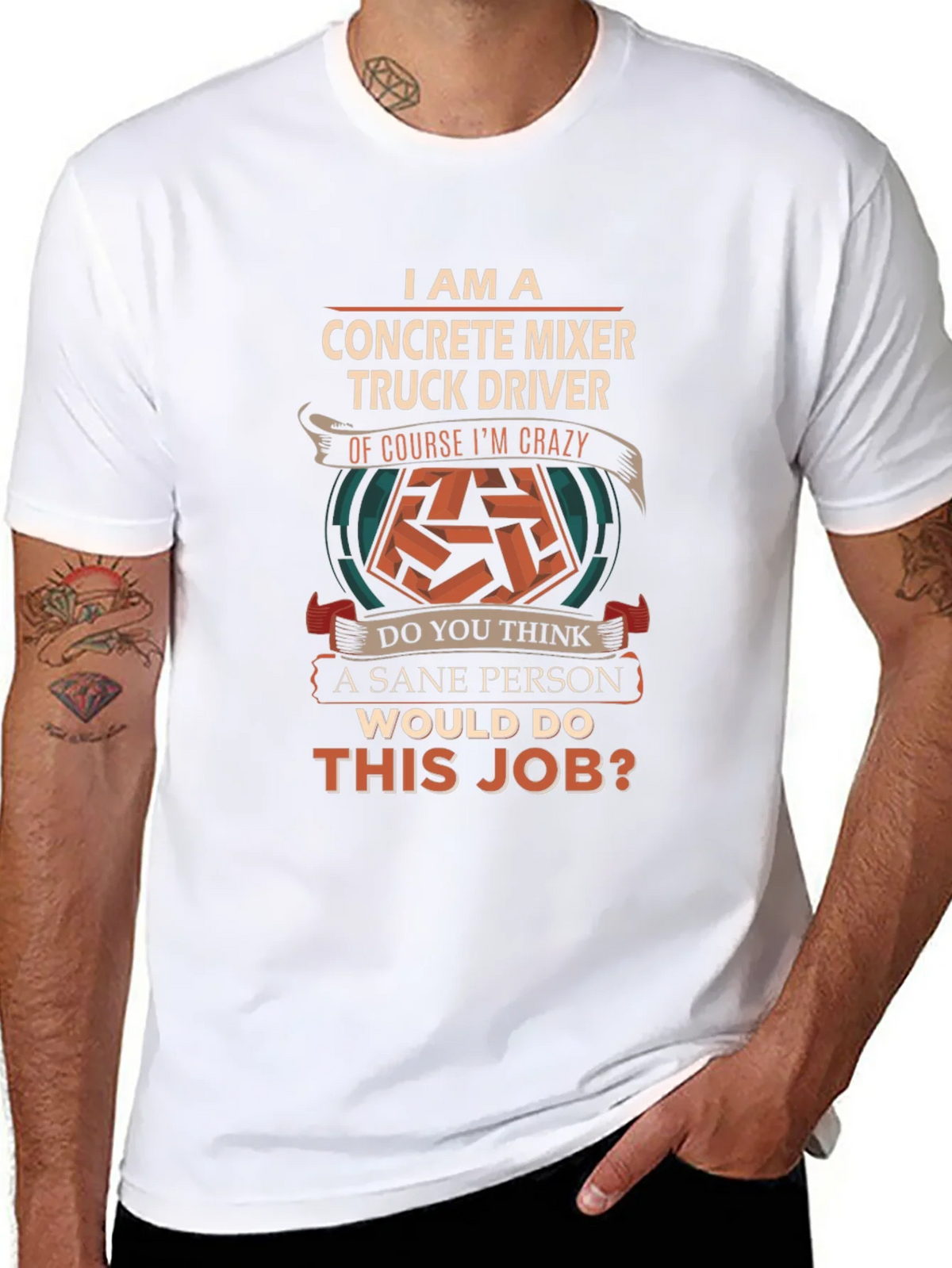 Crazy Concrete Mixer Truck Driver T-Shirt product image 7