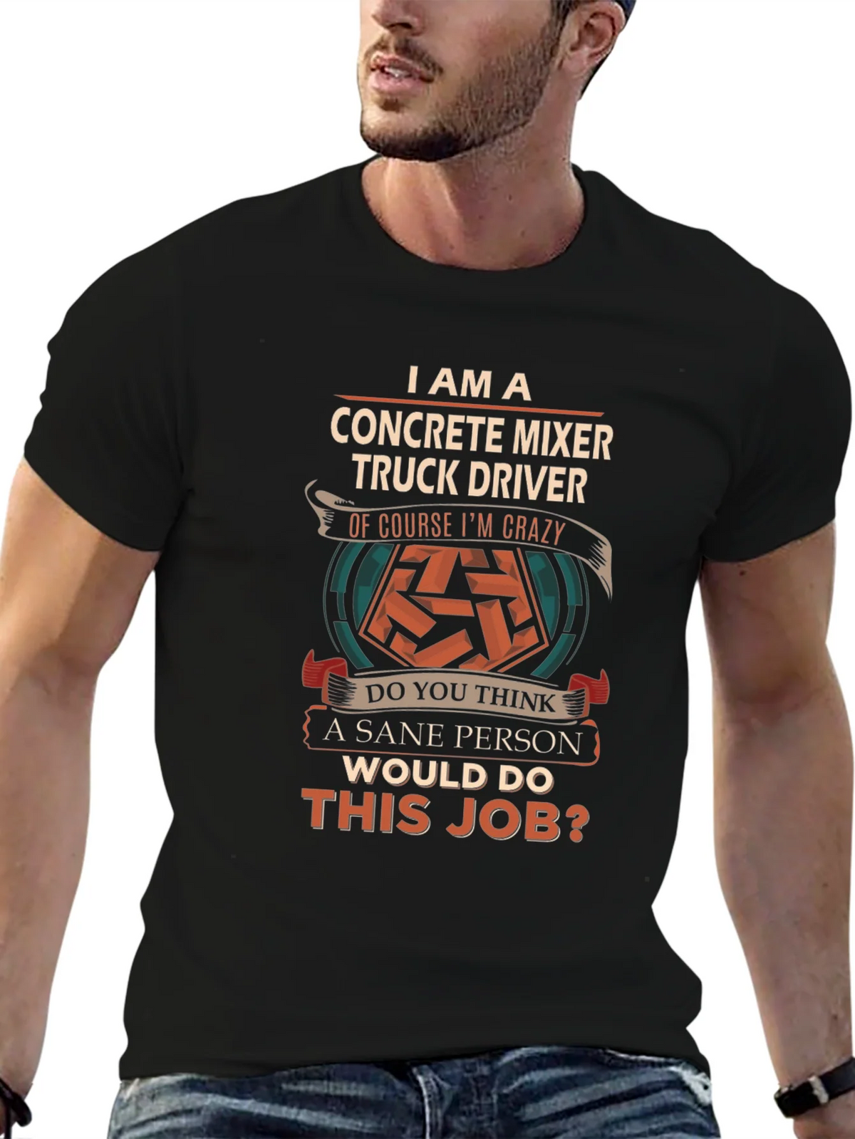 Crazy Concrete Mixer Truck Driver T-Shirt product image 6