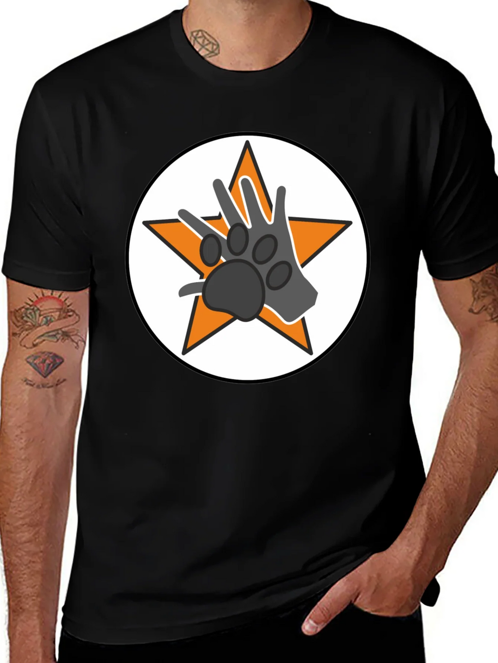 Star Paw Graphic Tee - Black Unisex T-Shirt product image 1