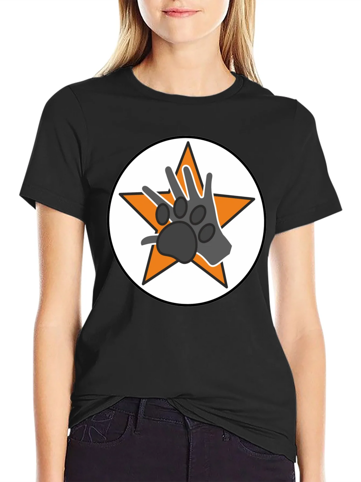 Star Paw Graphic Tee - Black Unisex T-Shirt product image 2