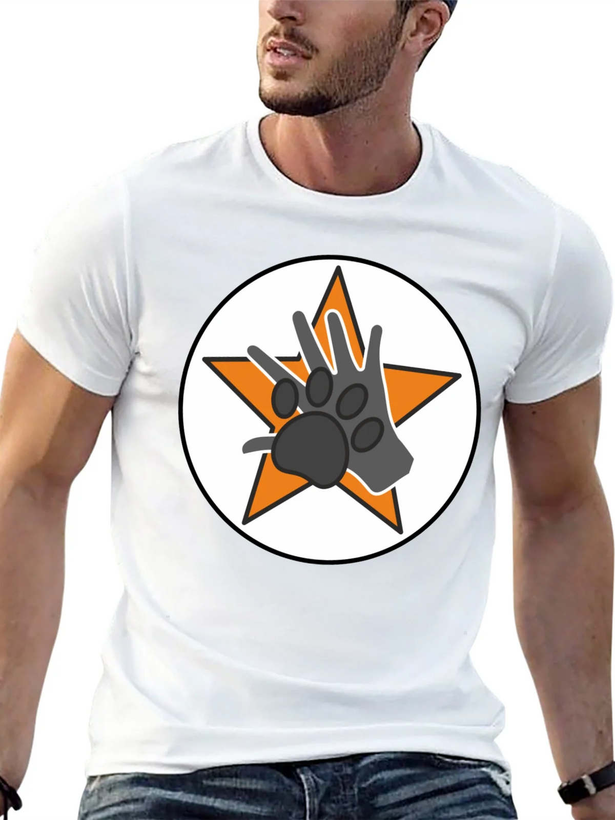 Star Paw Graphic Tee - Black Unisex T-Shirt product image 12