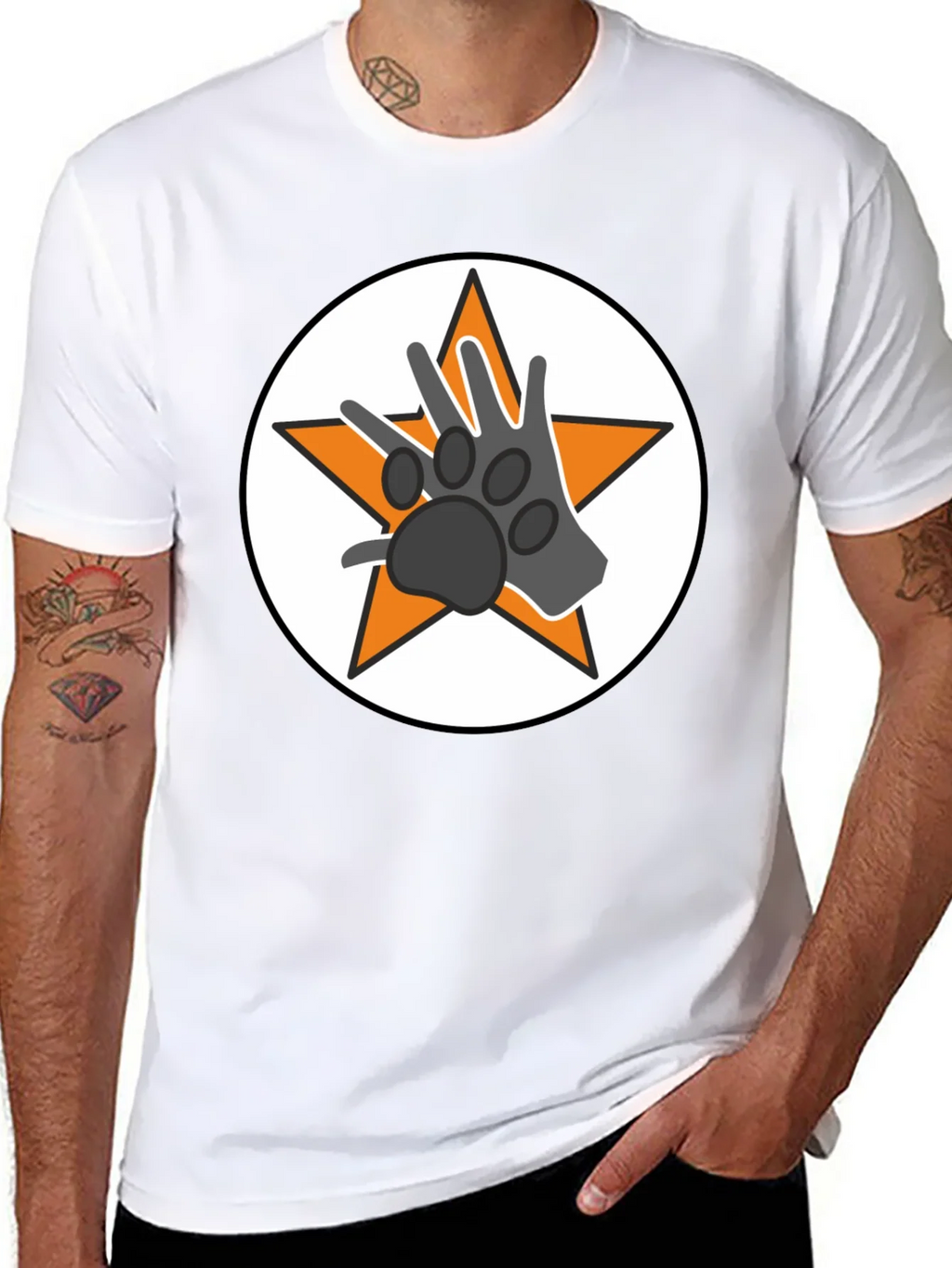 Star Paw Graphic Tee - Black Unisex T-Shirt product image 7