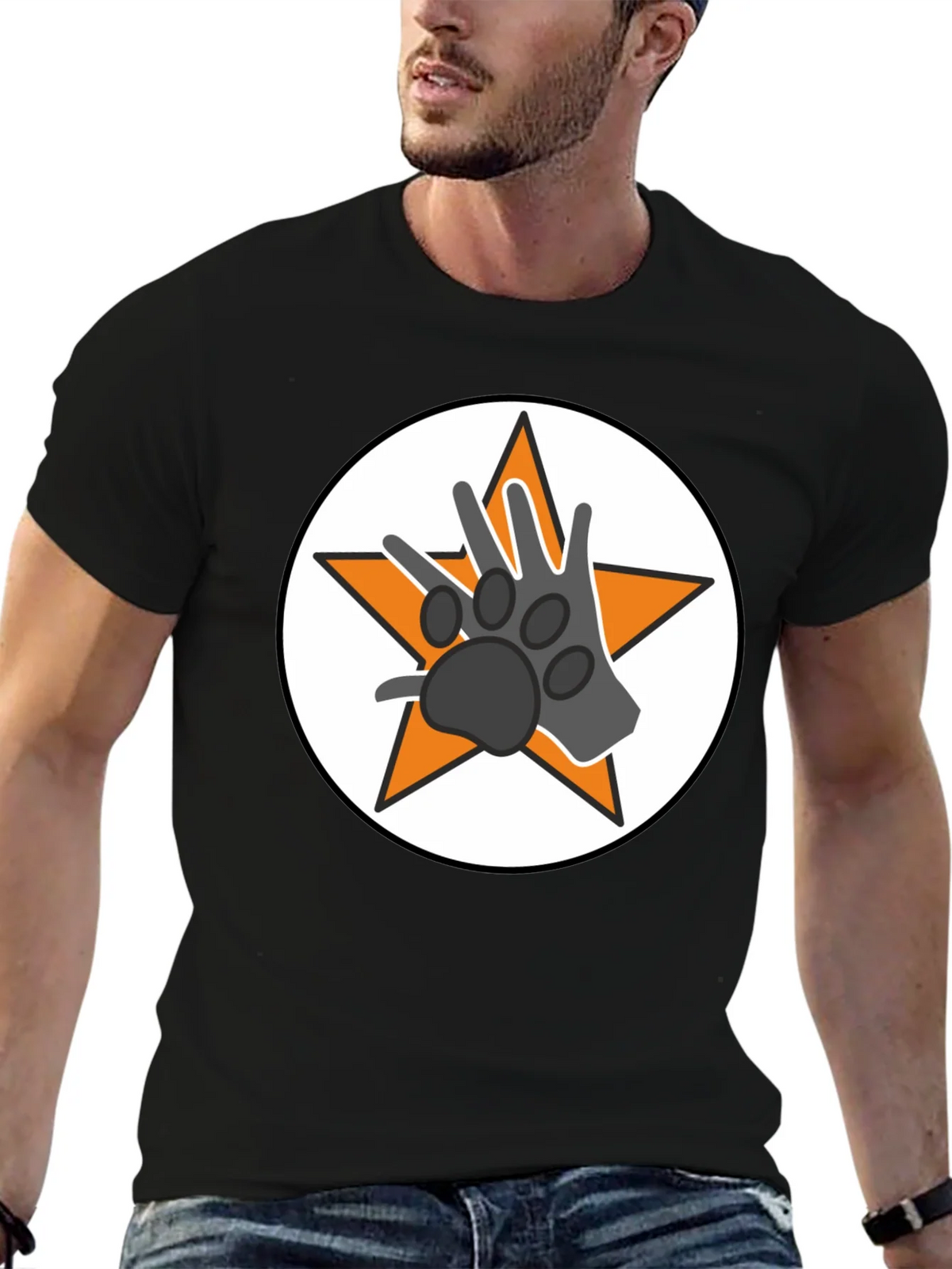 Star Paw Graphic Tee - Black Unisex T-Shirt product image 6