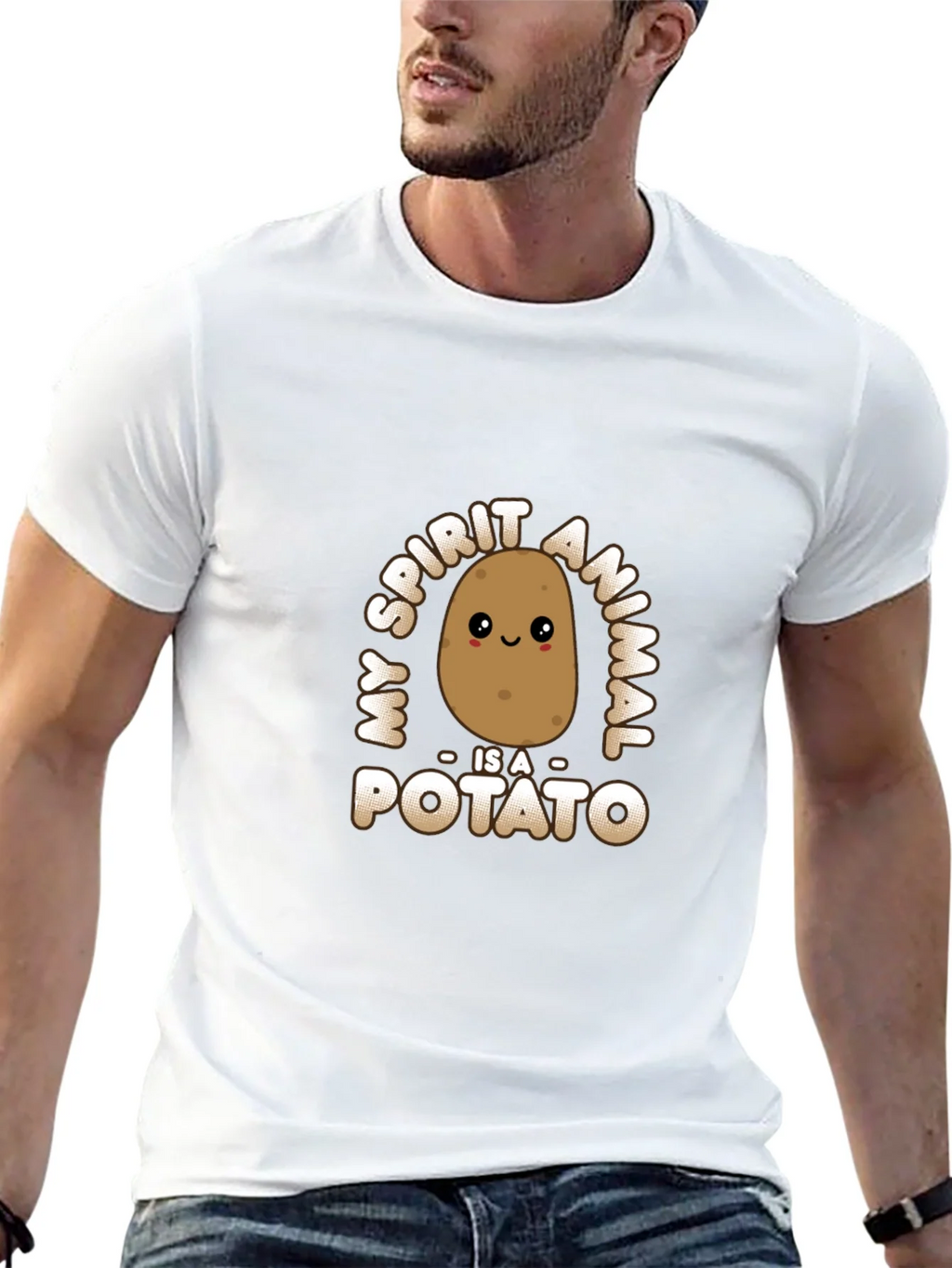 My Spirit Animal Potato T-Shirt - Funny Graphic Tee product image 9