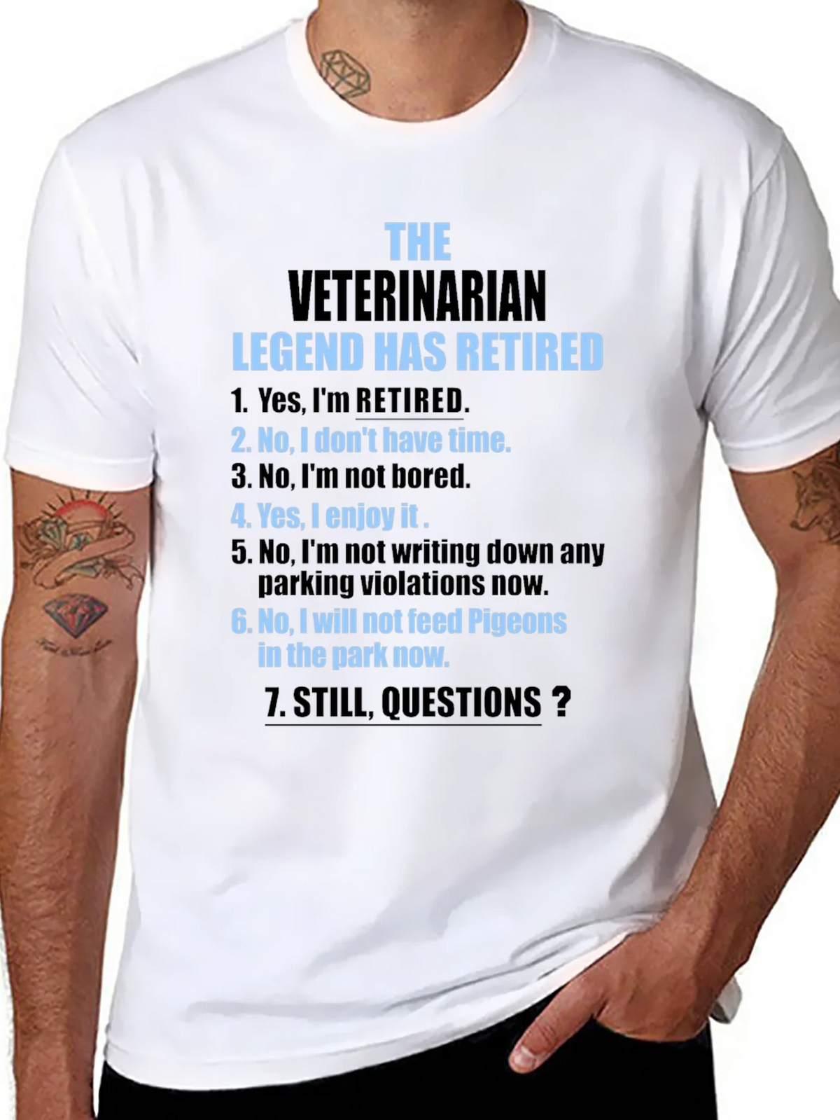Retired Veterinarian Legend T-Shirt product image 7