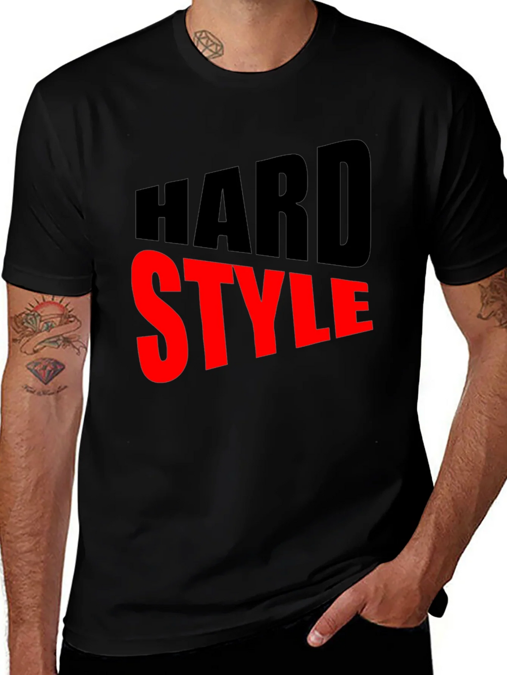 Hard Style Graphic Tee - Bold Black T-Shirt product image 1