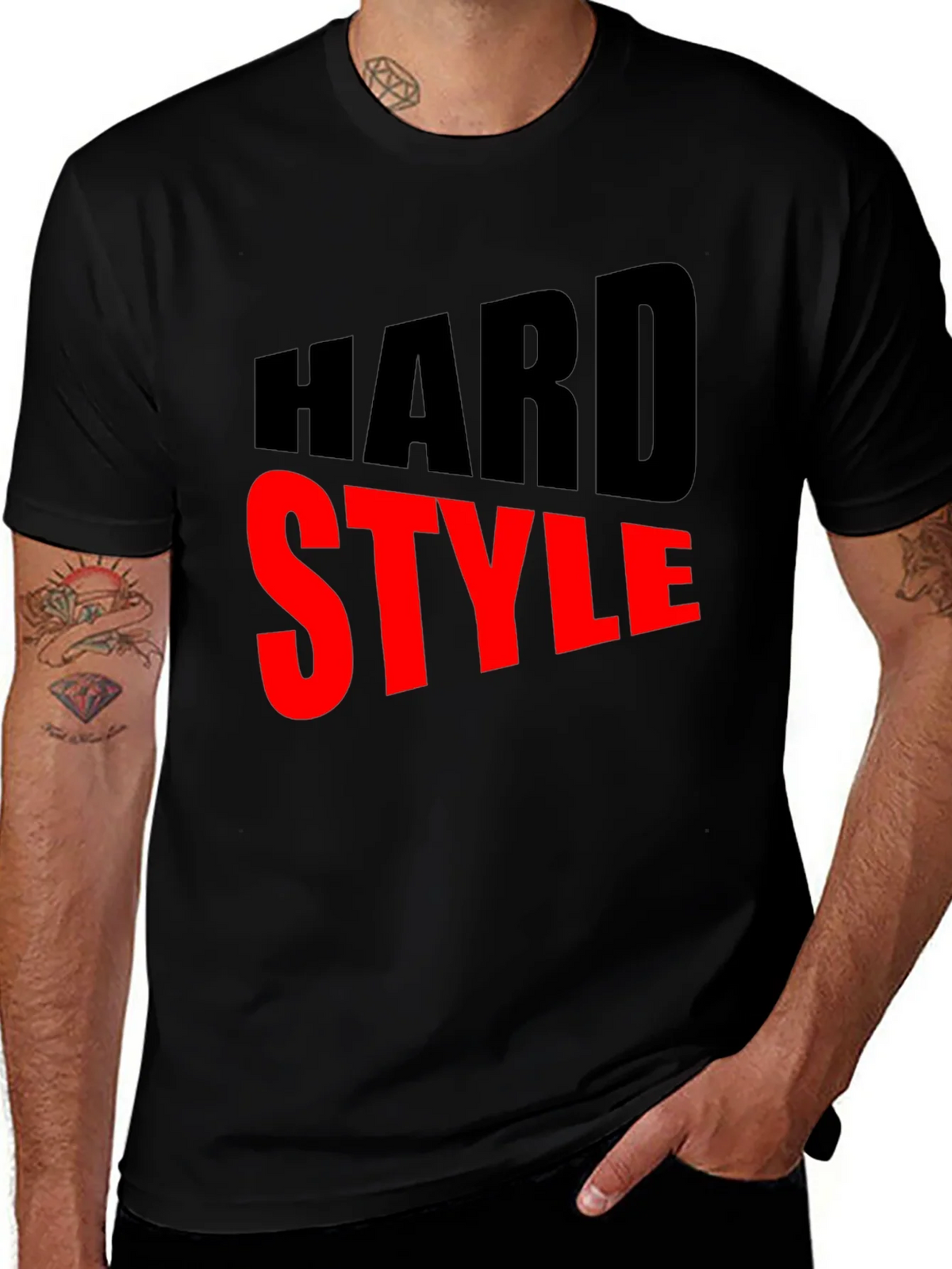 Hard Style Graphic Tee - Bold Black T-Shirt product image 1