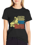 Skater T-Shirt - Retro Roller Skate Tee product image 1