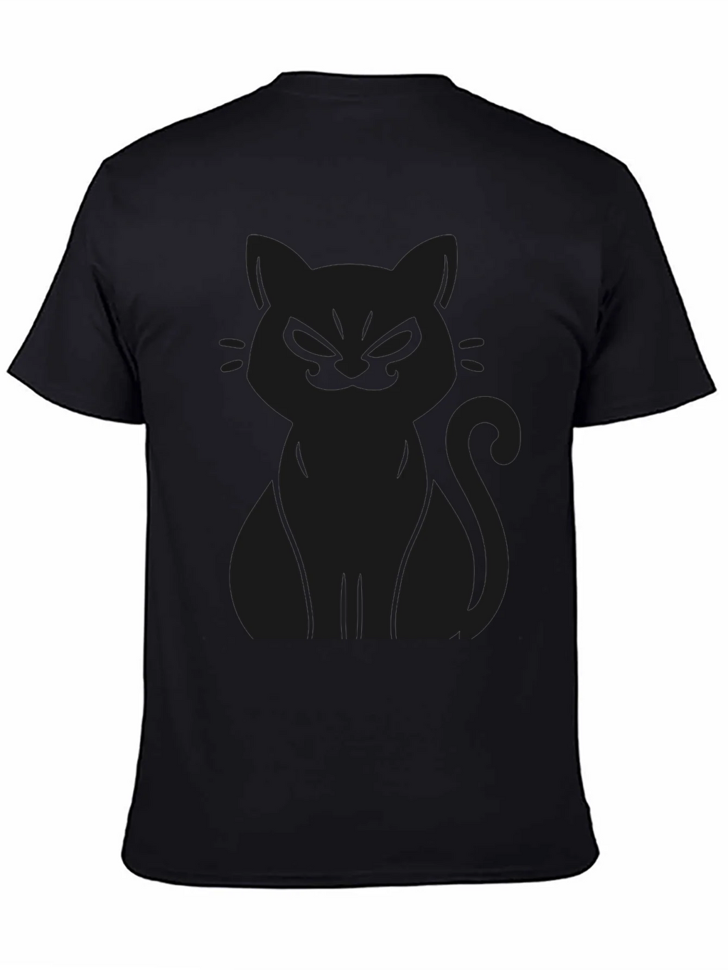 Mens Black Cat Graphic Tee - Soft Cotton Blend product image 3