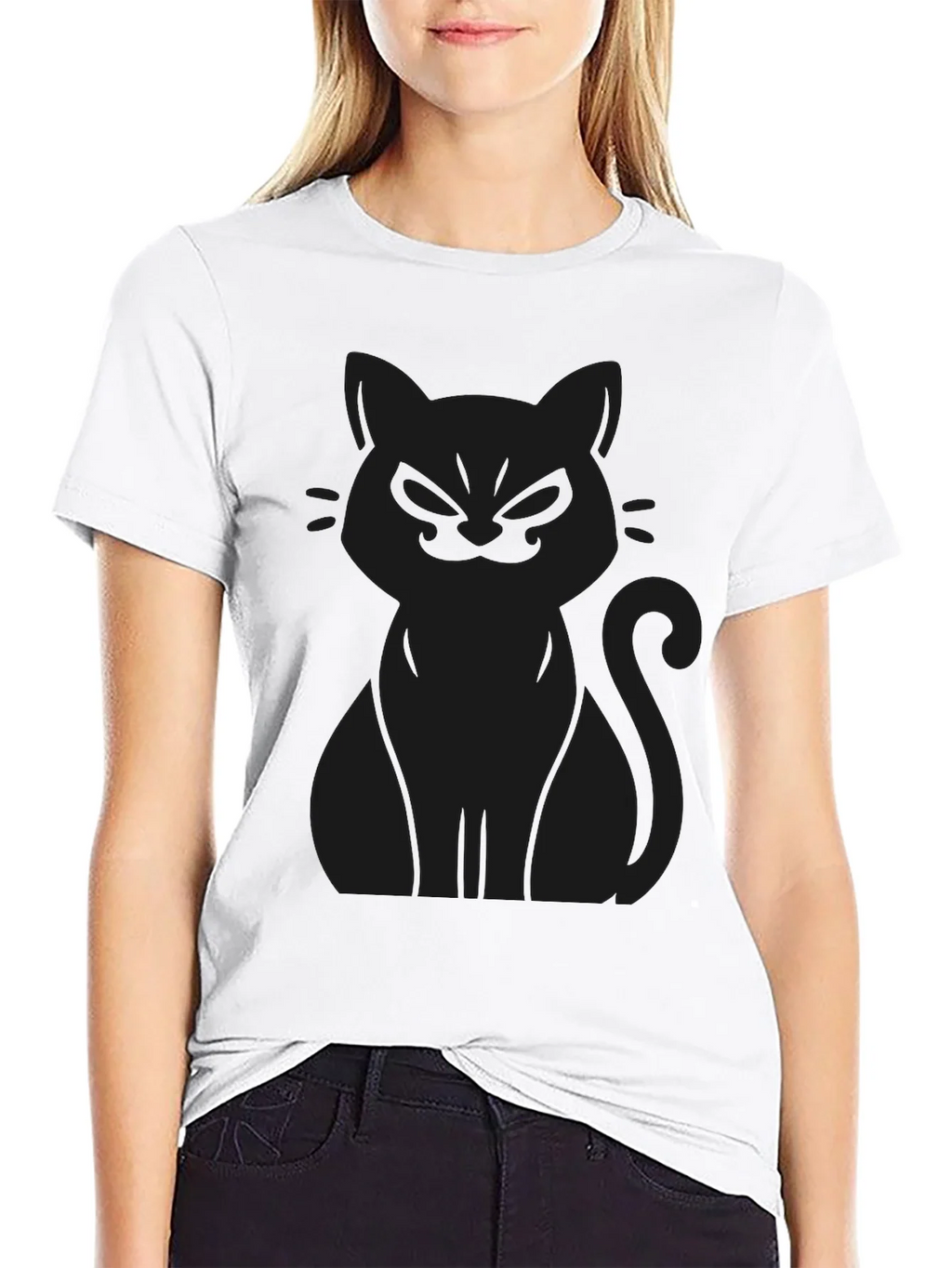 Mens Black Cat Graphic Tee - Soft Cotton Blend product image 7