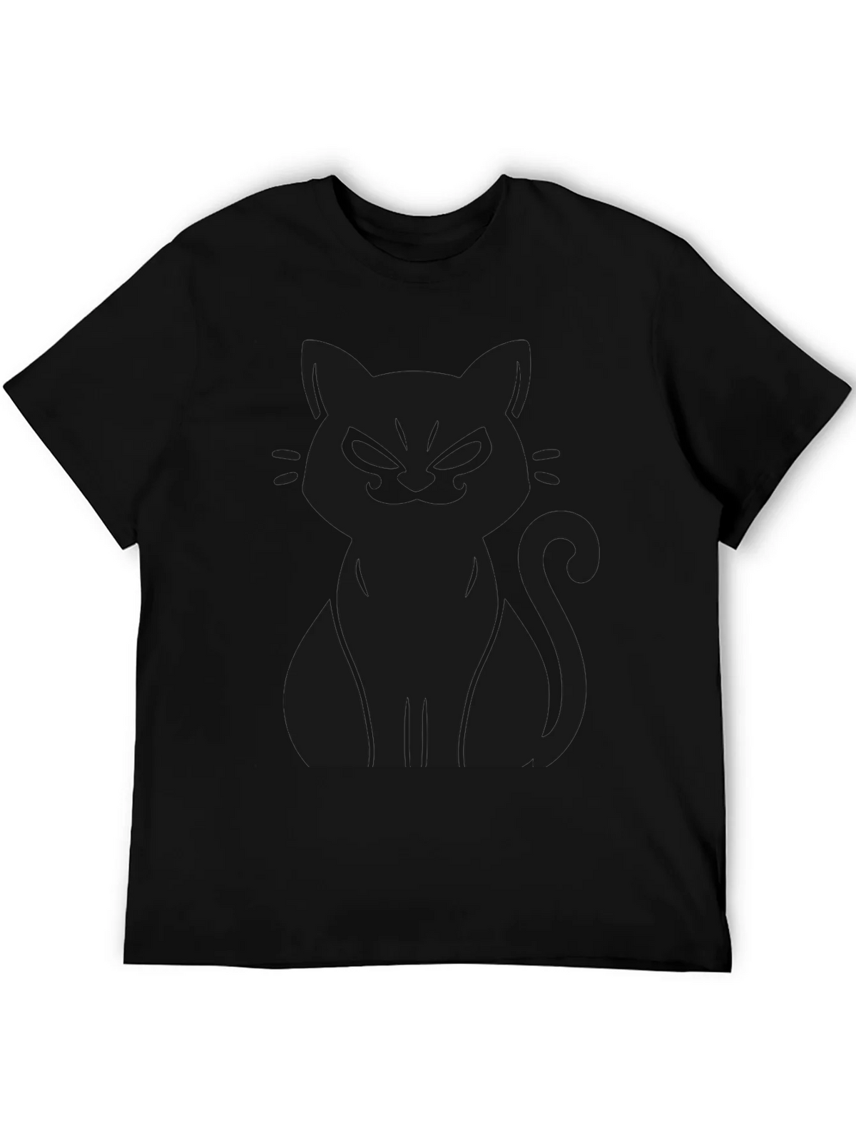 Mens Black Cat Graphic Tee - Soft Cotton Blend product image 4