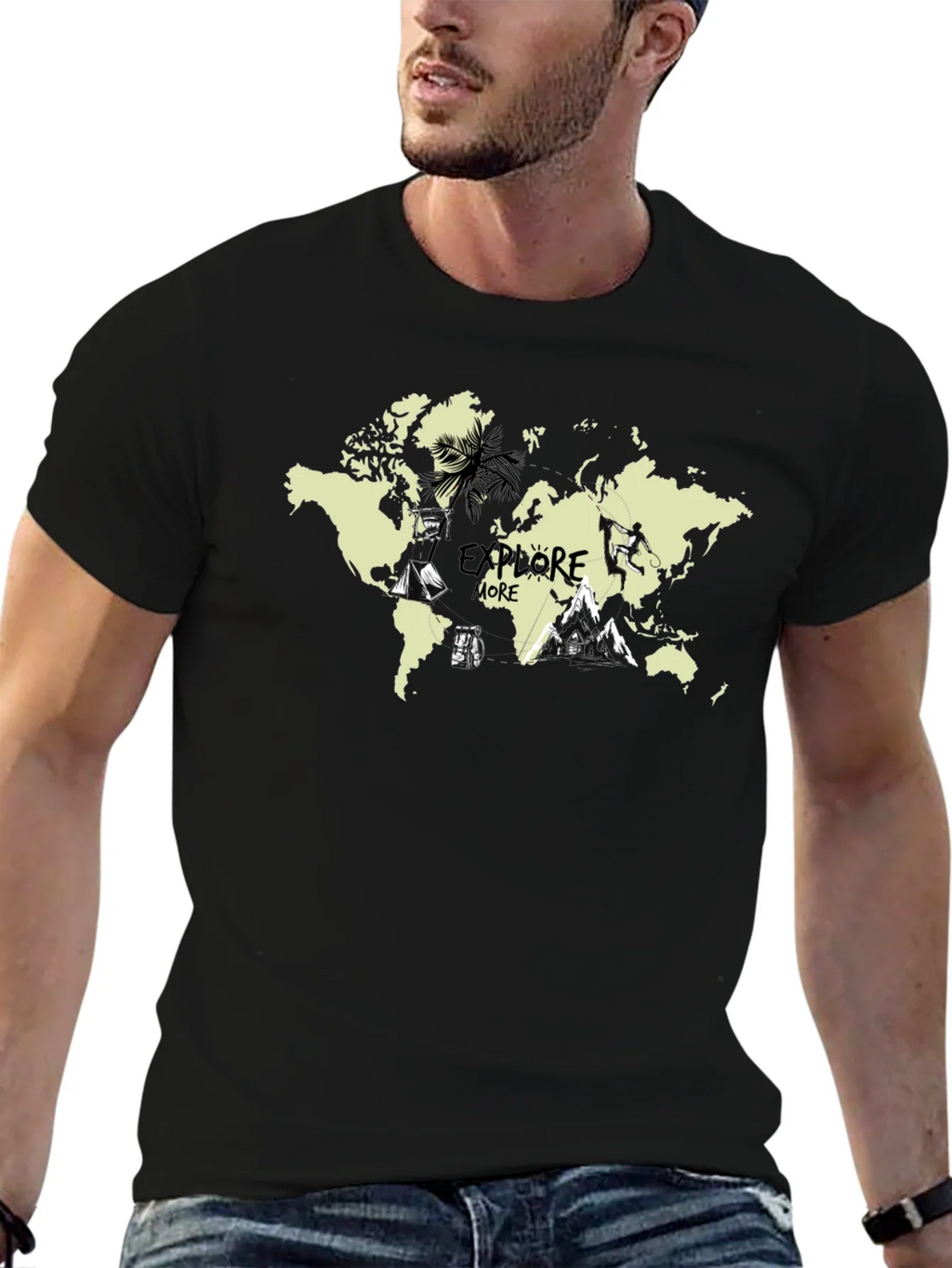 Explore More World Map Graphic T-Shirt product image 6