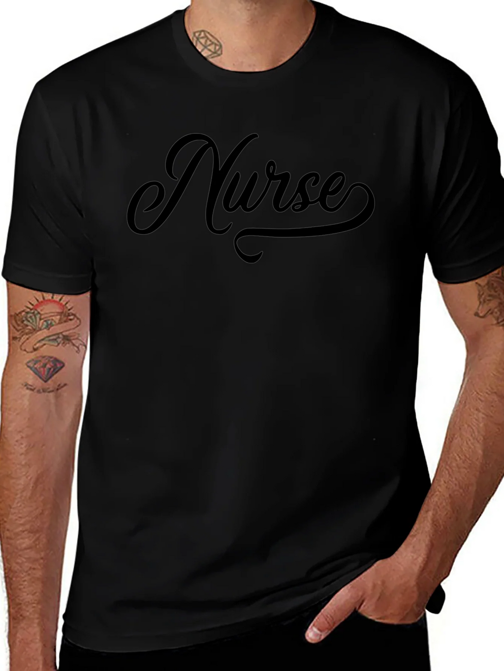 Nurse Graphic T-Shirt - Classic Fit Black product image 1