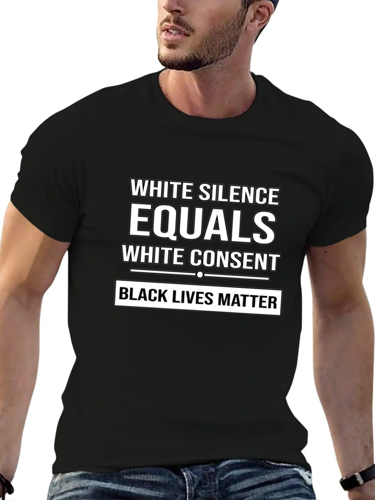 White Silence Equals Consent Black Lives Matter T-Shirt product image 6
