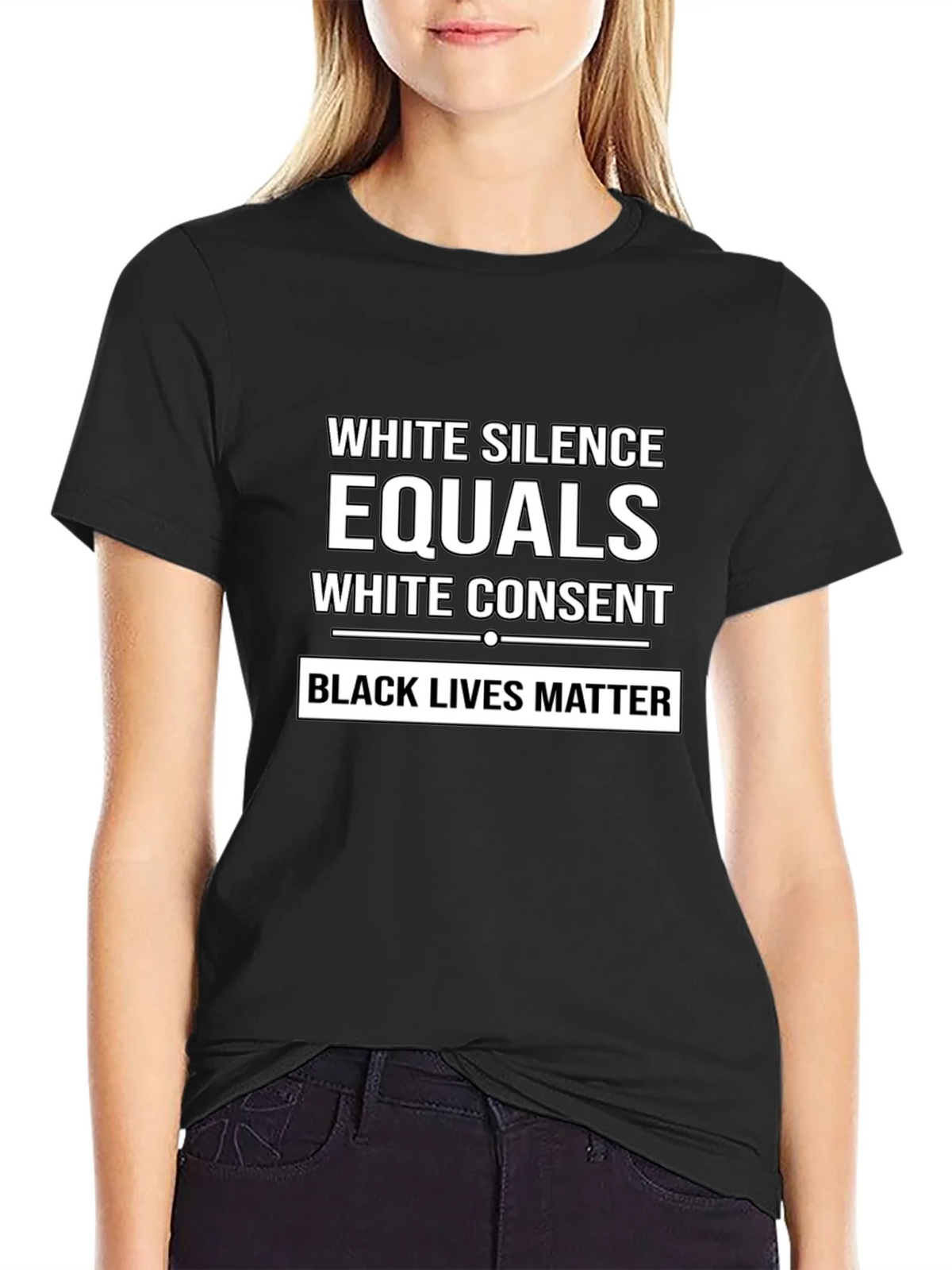 White Silence Equals Consent Black Lives Matter T-Shirt product image 2