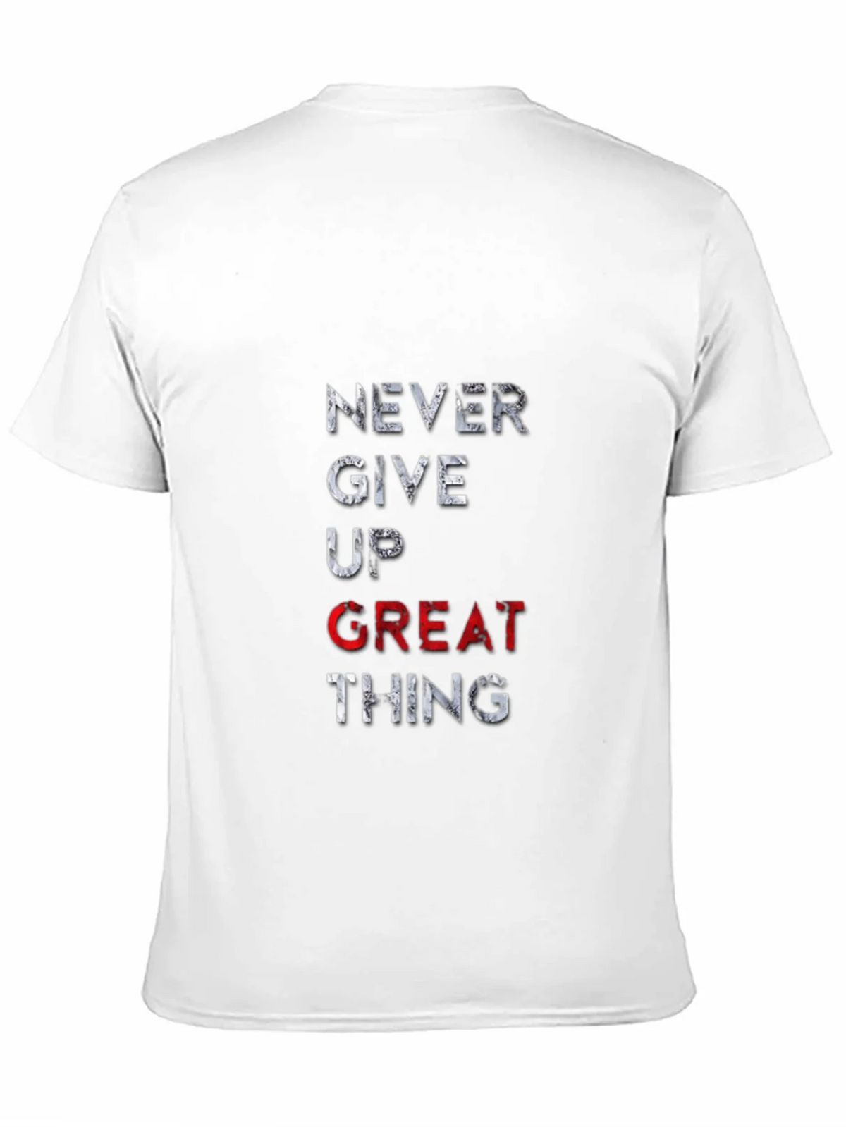 Motivational Never Give Up T-Shirt - Black product image 3