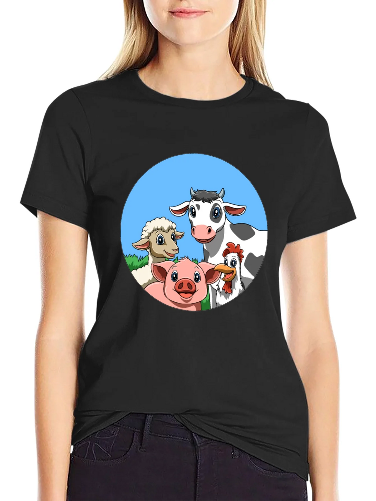 Farm Animal Cartoon T-Shirt product image 2
