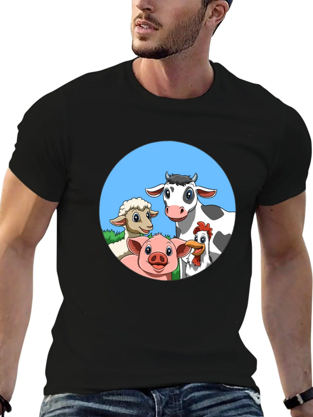 Farm Animal Cartoon T-Shirt product image 4