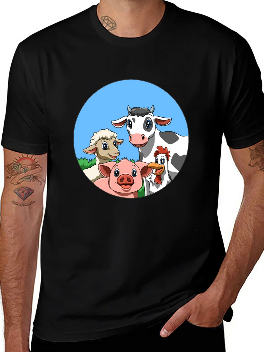 Farm Animal Cartoon T-Shirt product image 1