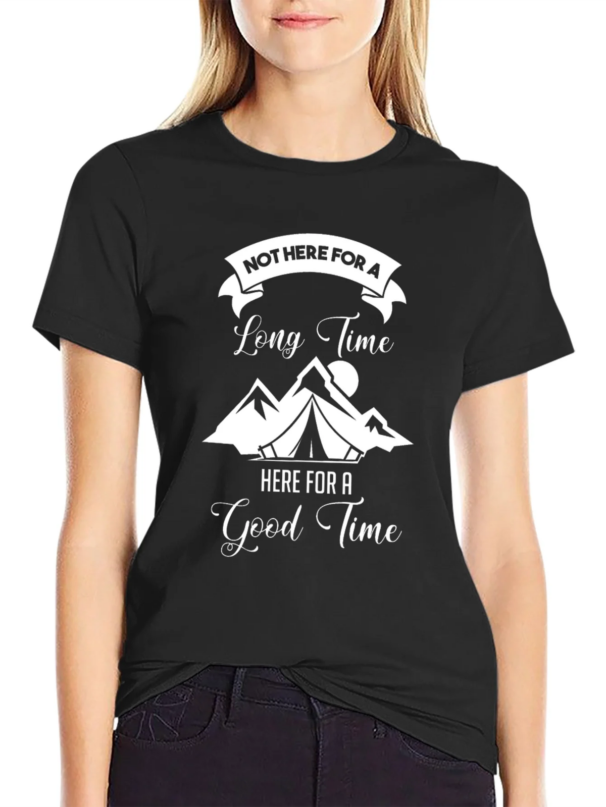 Not Here for a Long Time Black T-Shirt product image 2